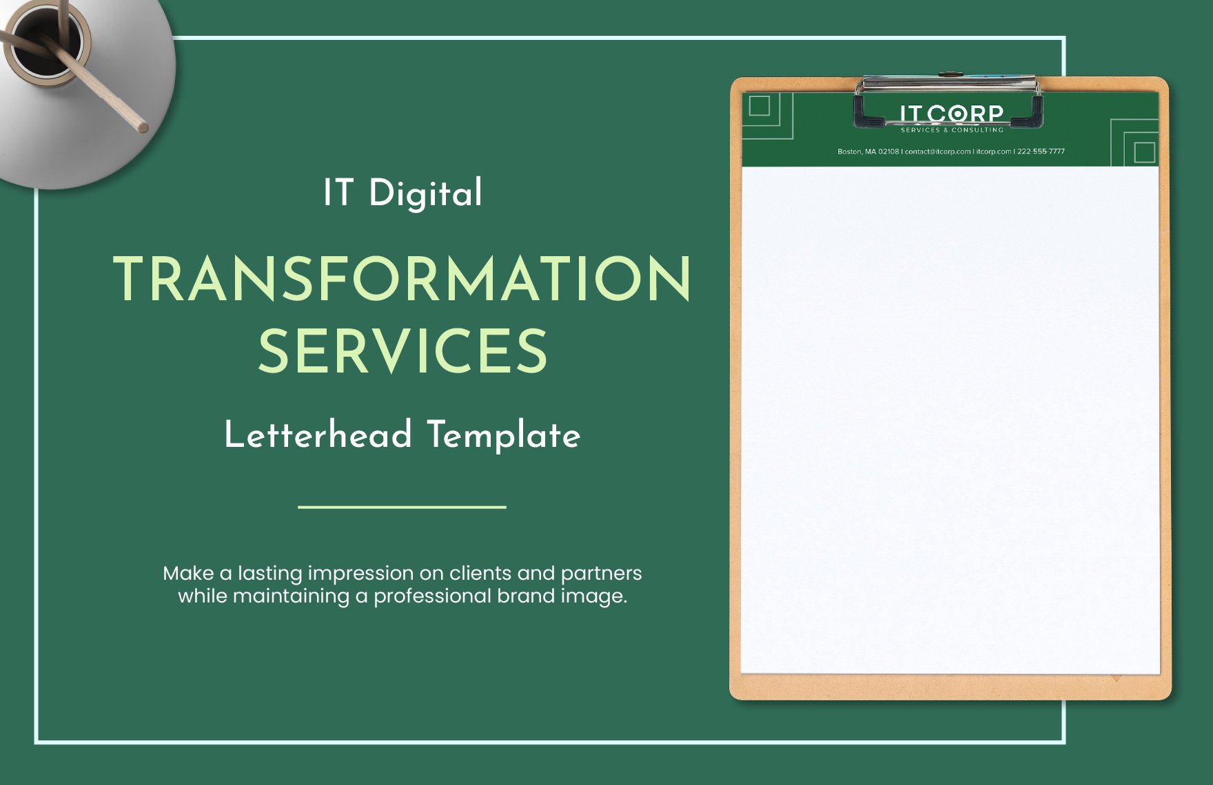 IT Digital Transformation Services Letterhead Template