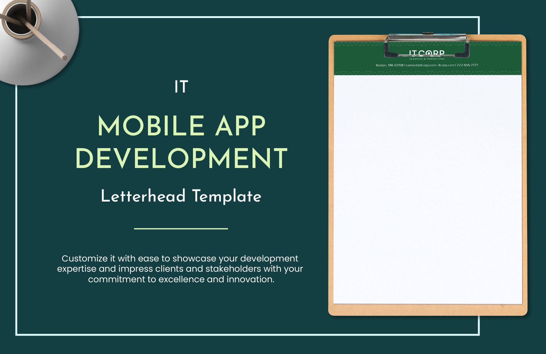 IT Mobile App Development Letterhead Template