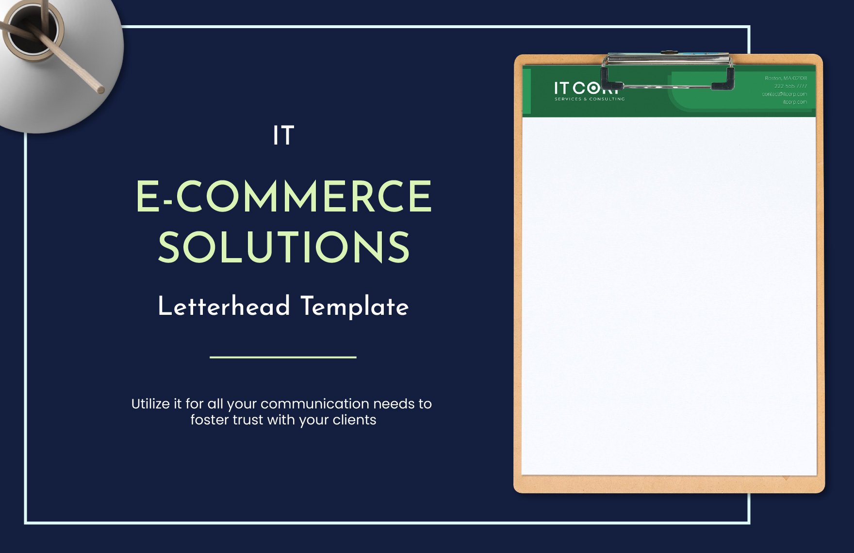 IT E-Commerce Solutions Letterhead Template