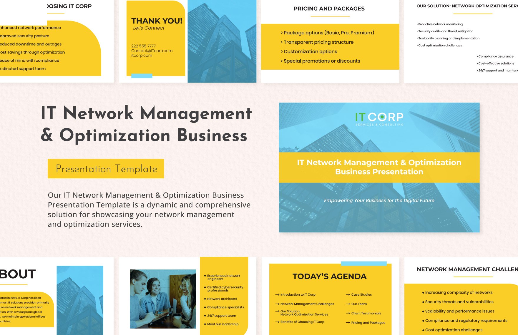 IT Network Management & Optimization Business Presentation Template