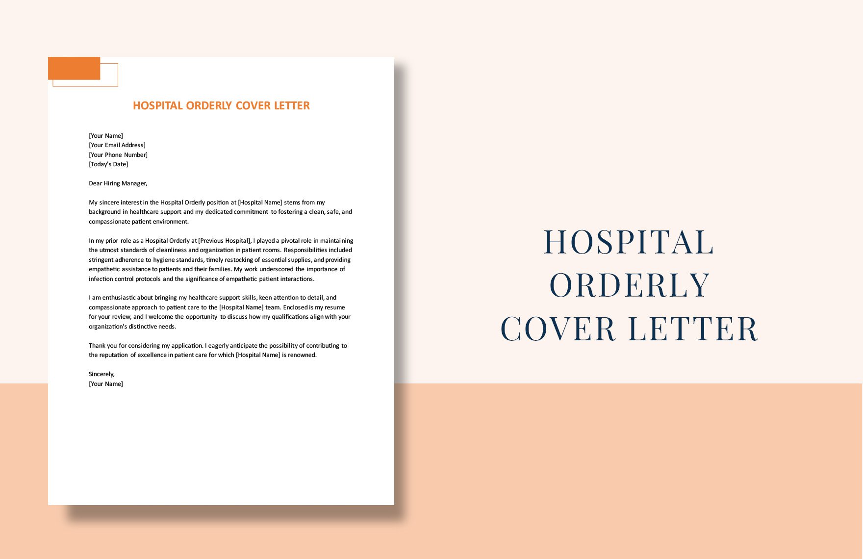 Hospital Orderly Cover Letter