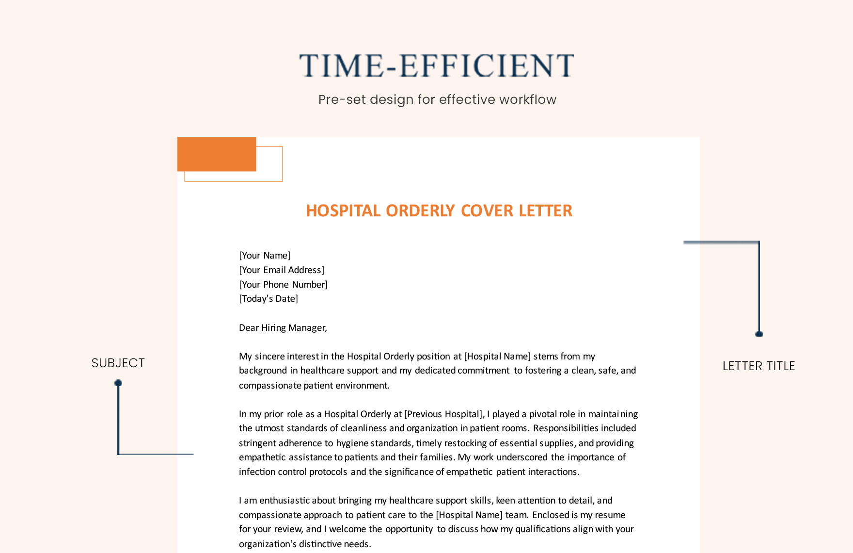 Hospital Orderly Cover Letter