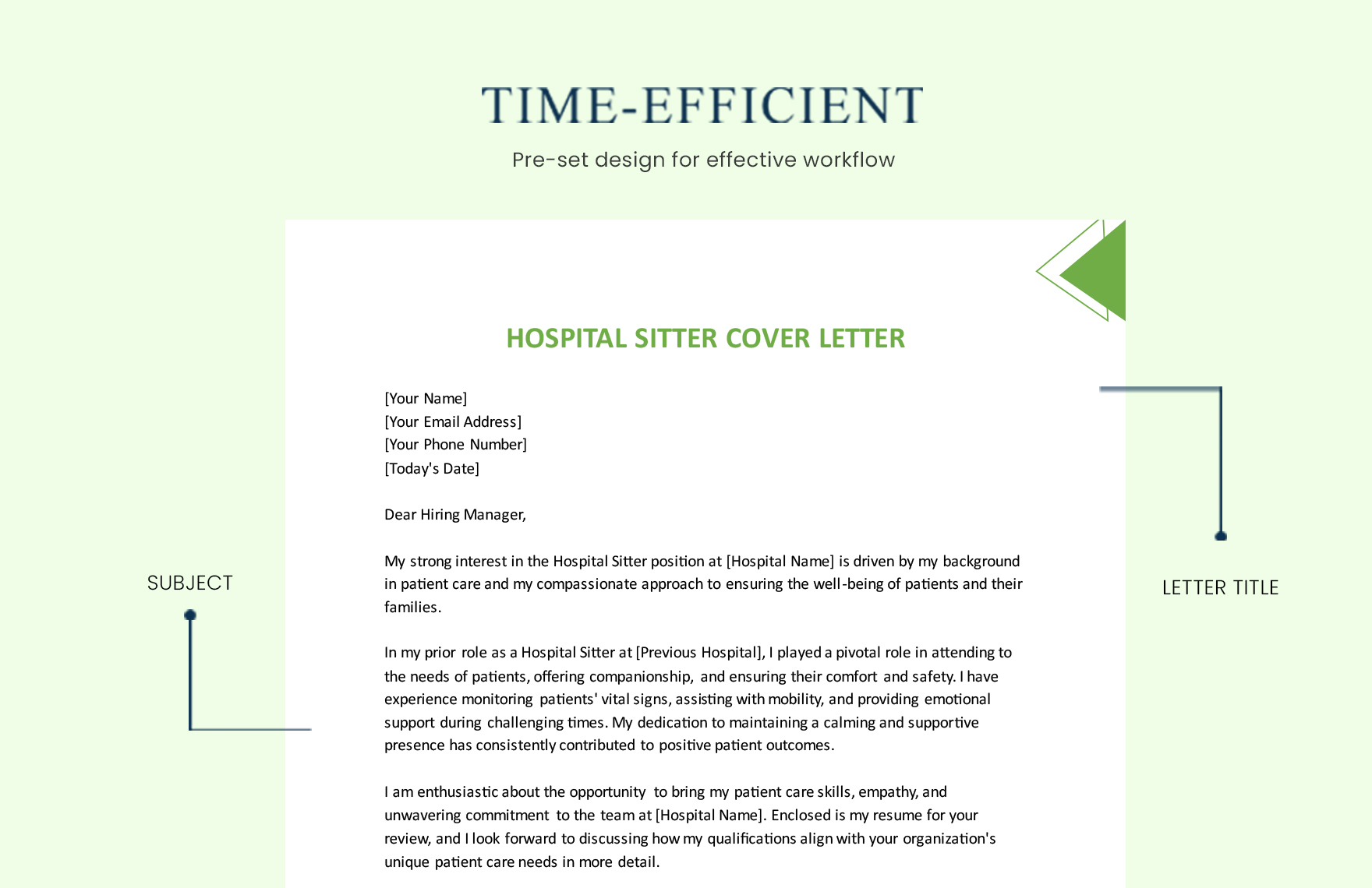 Hospital Sitter Cover Letter