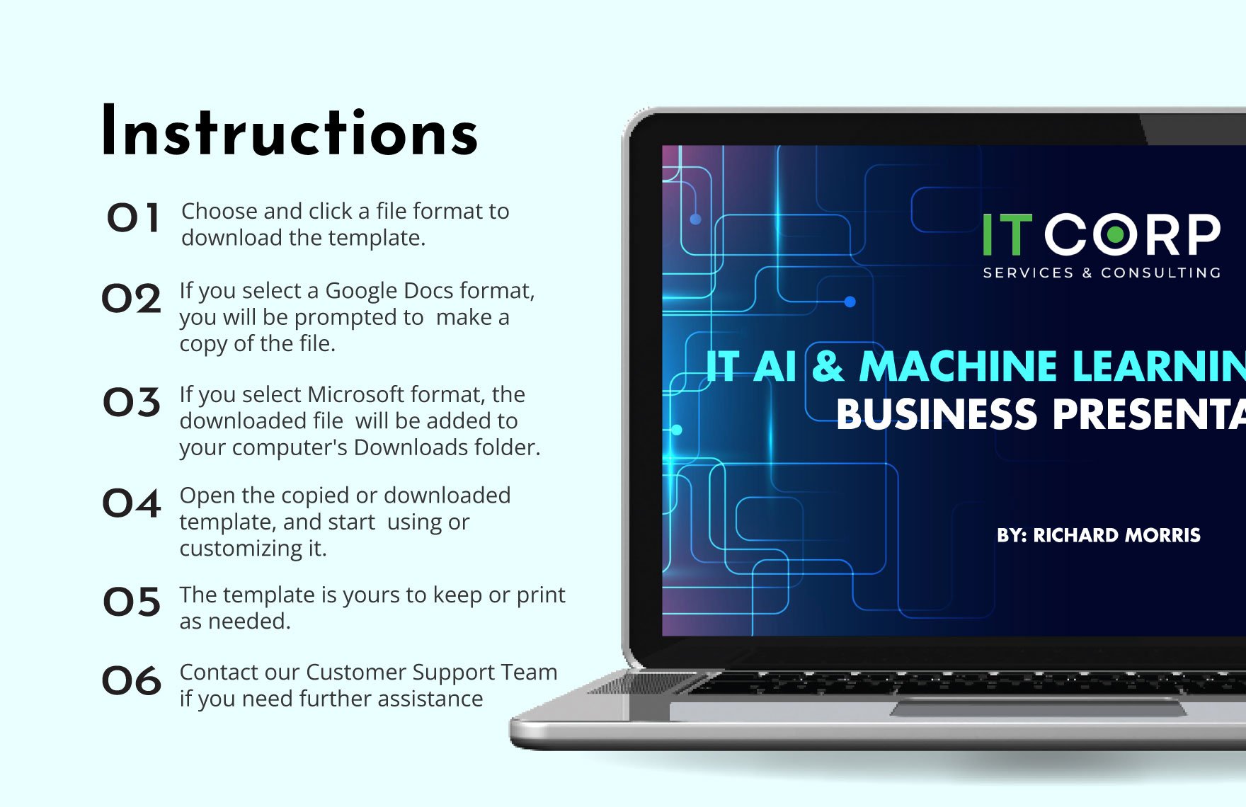 IT AI & Machine Learning Services Business Presentation Template