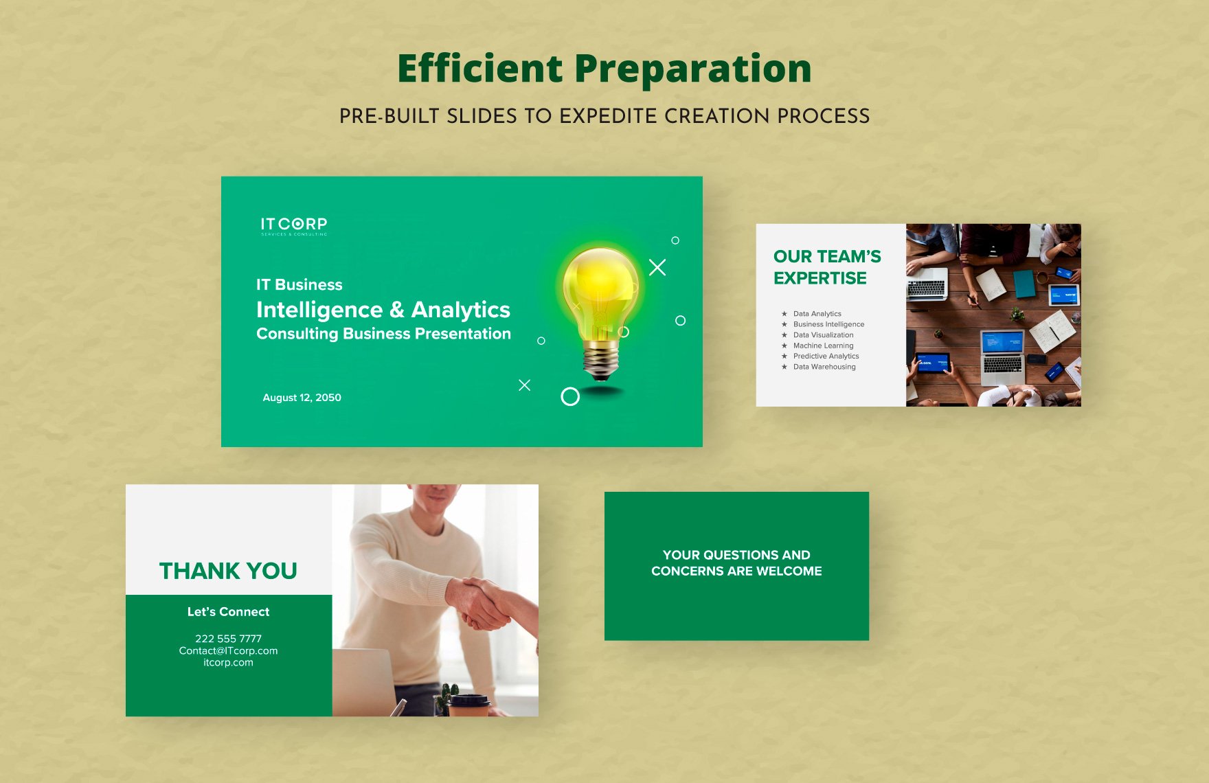 IT Business Intelligence Analytics Consulting Business Presentation Template