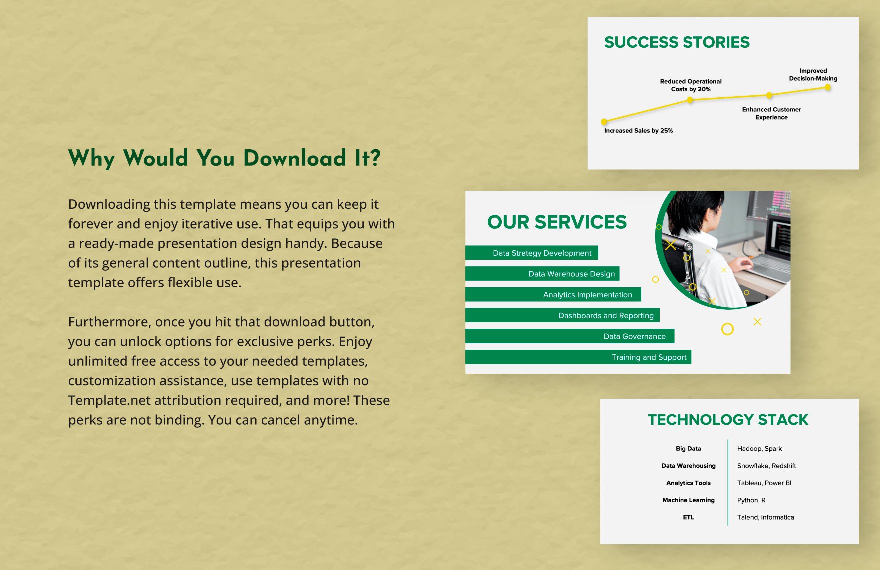 IT Business Intelligence Analytics Consulting Business Presentation Template