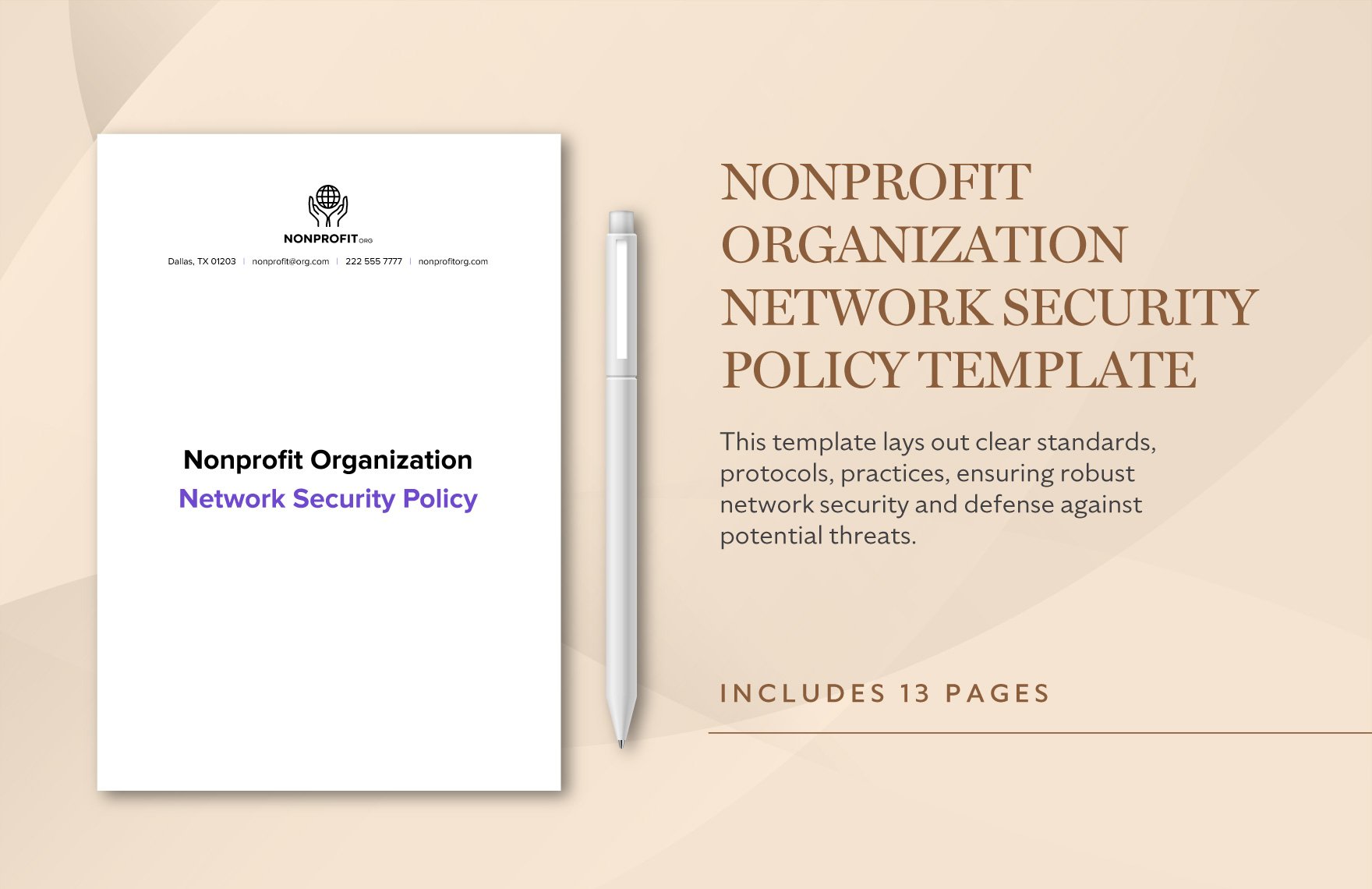 Nonprofit Organization Network Security Policy Template in Word, Google Docs, PDF