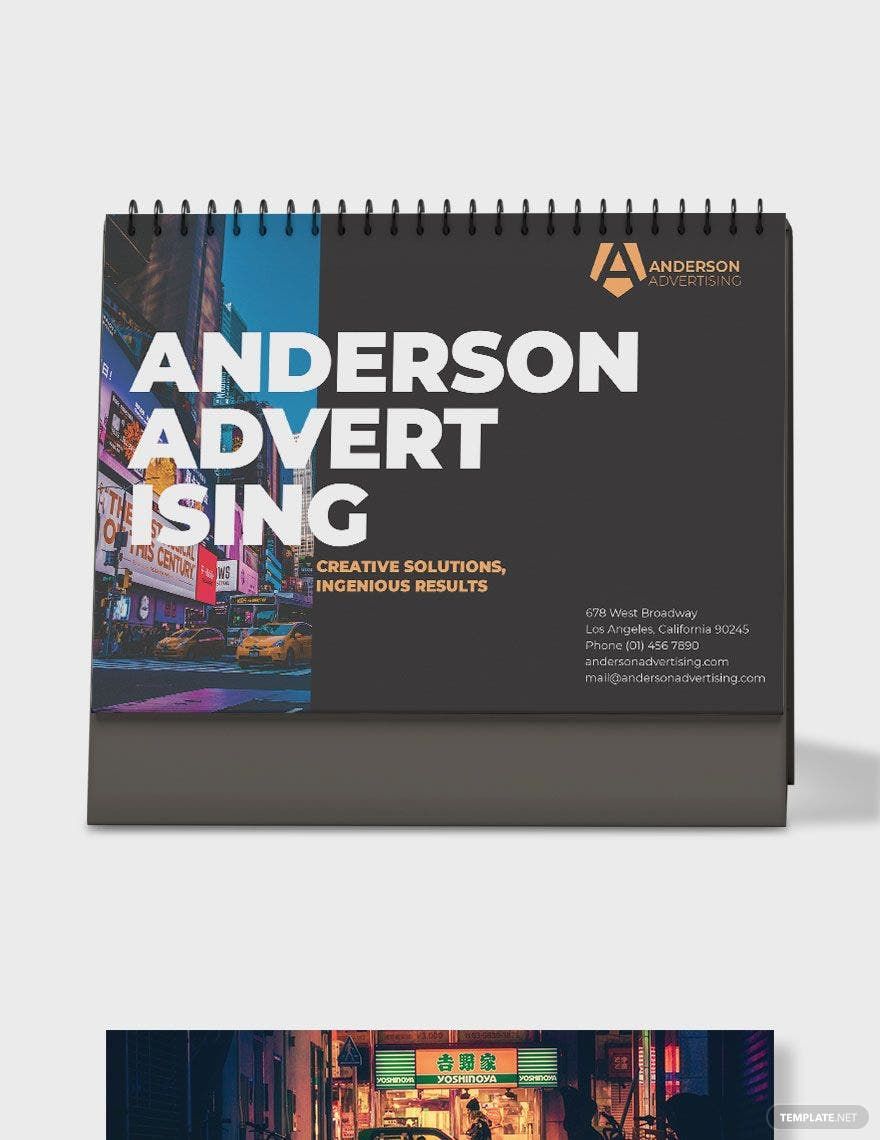 Advertising agency Desk Calendar Template