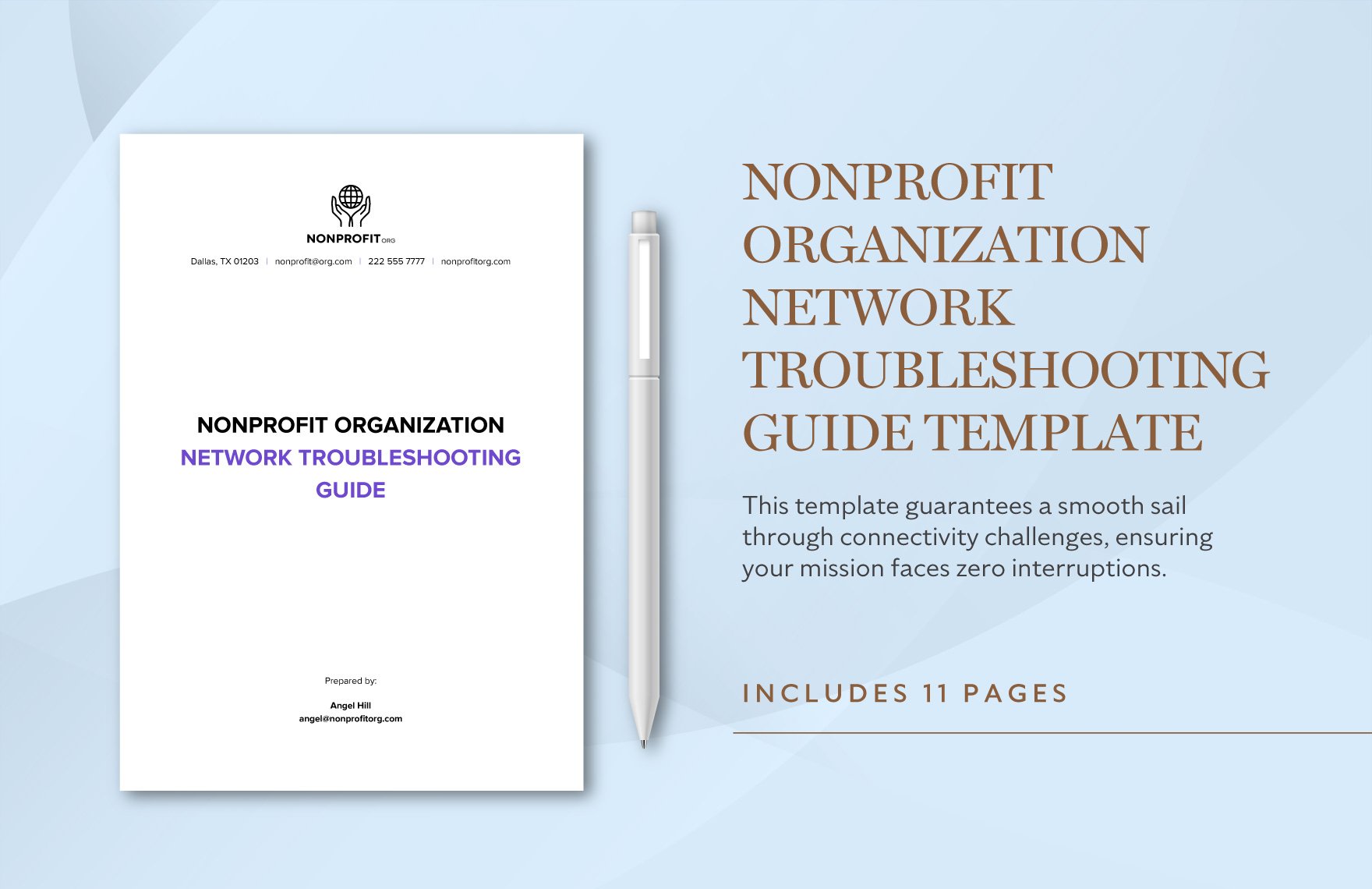Nonprofit Organization Network Troubleshooting Guide Template in Word, Google Docs, PDF