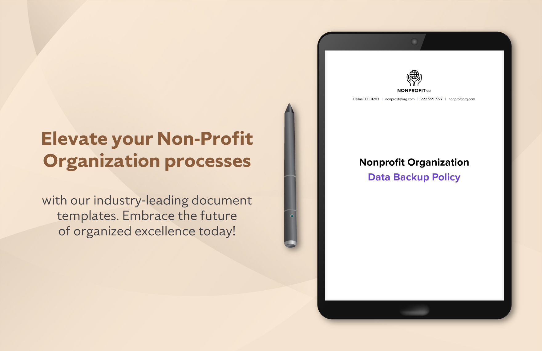 Nonprofit Organization Data Backup Policy Template