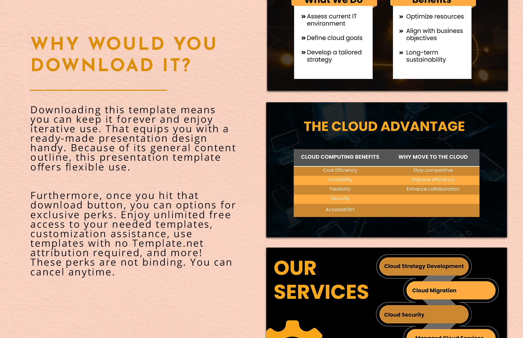 IT Cloud Consulting & Implementation Business Presentation Template