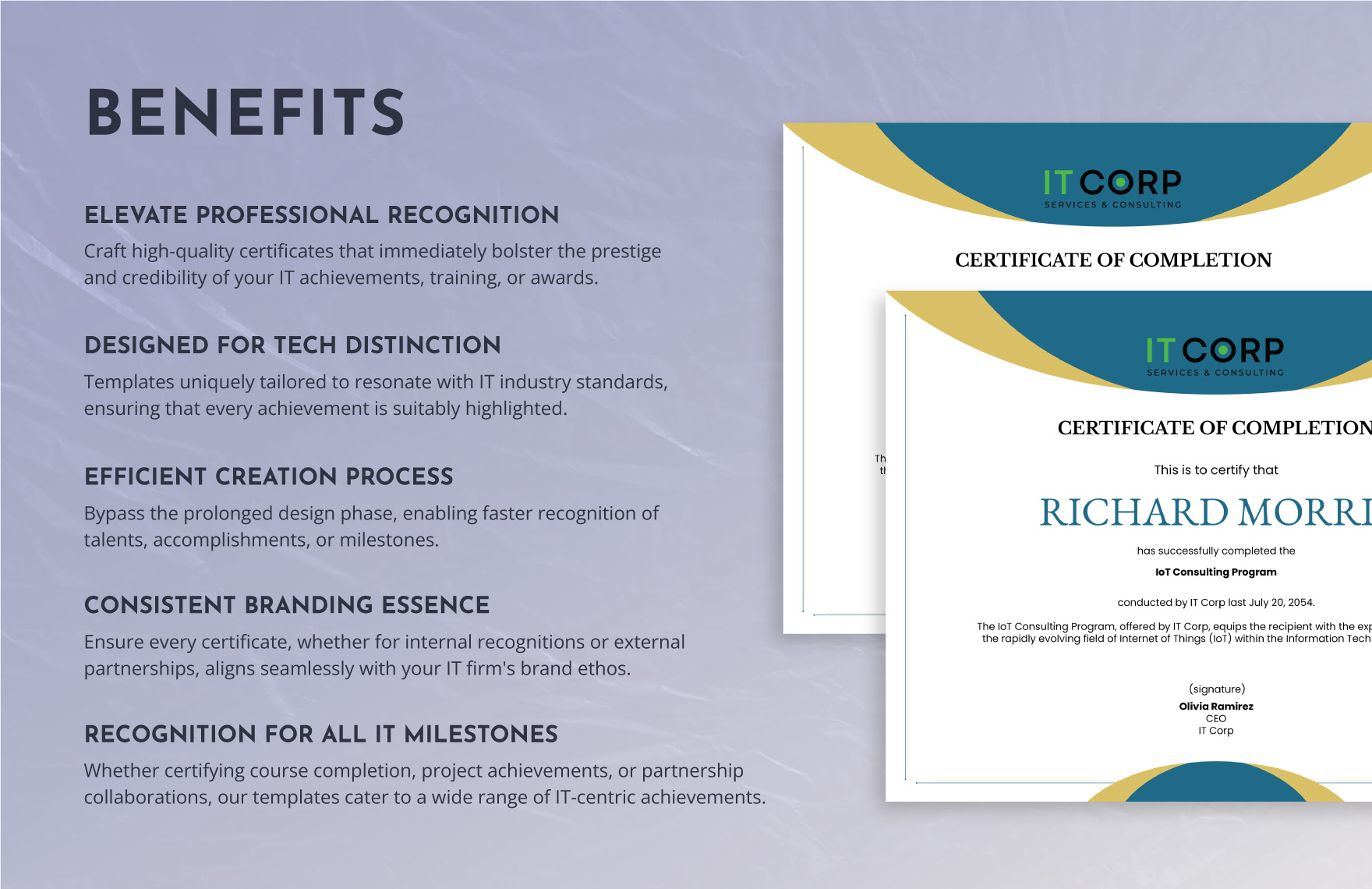 IoT Consulting Certificate Template