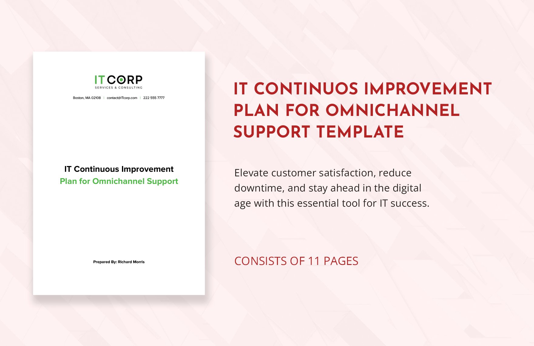 IT Continuous Improvement Plan for Omnichannel Support Template