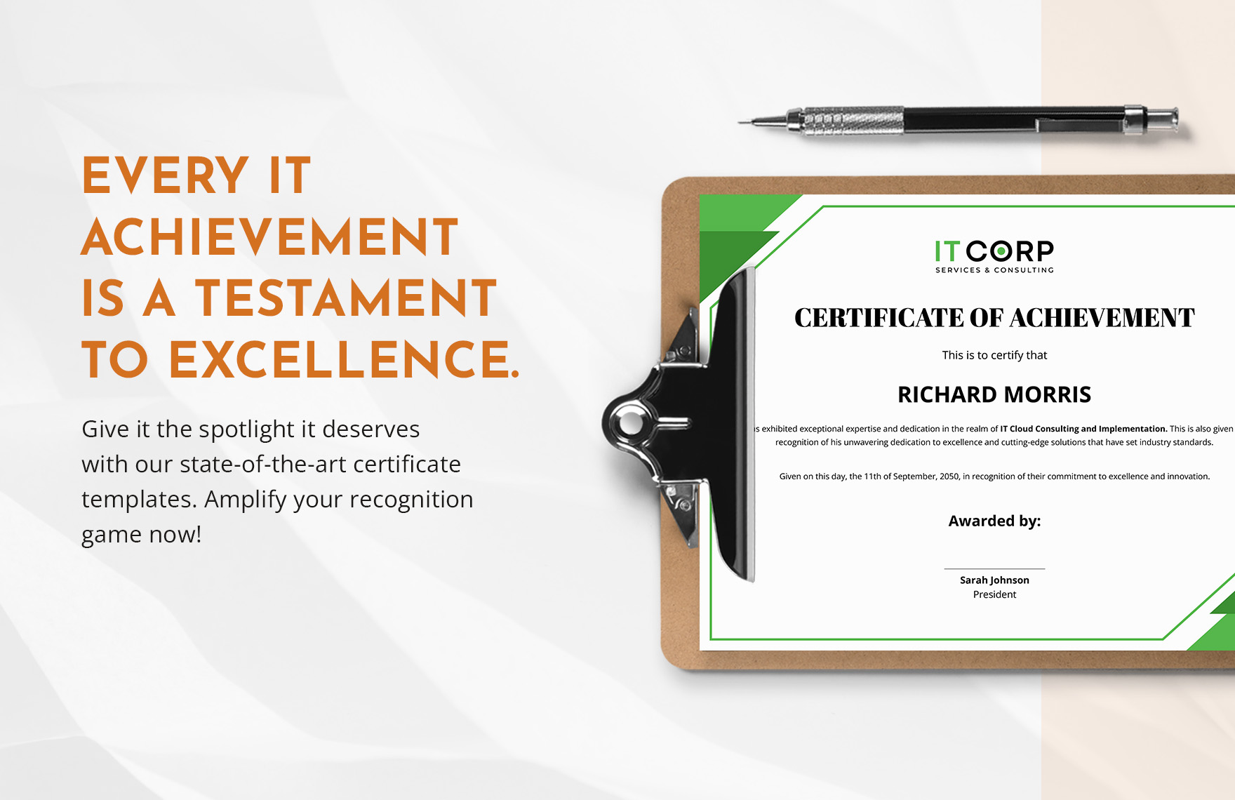 IT Cloud Consulting & Implementation Certificate Template