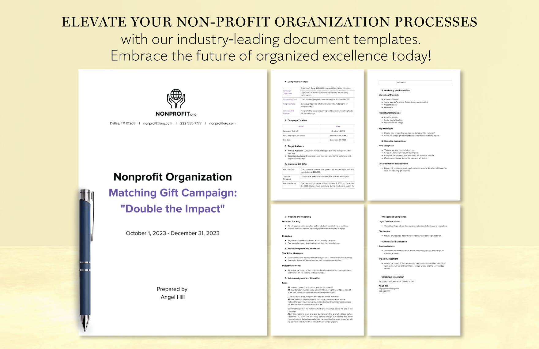 Nonprofit Organization Matching Gift Campaign Template
