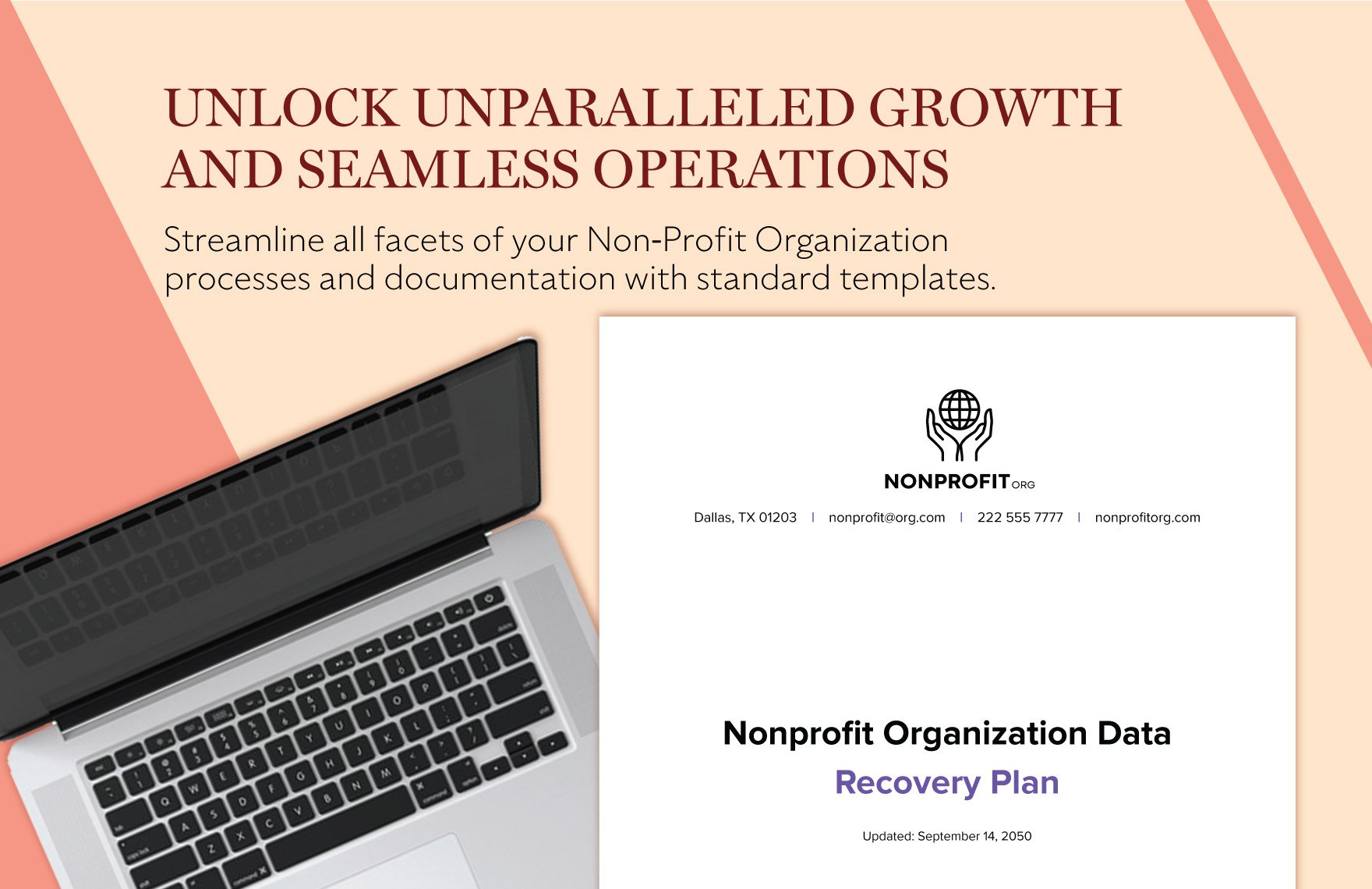 Nonprofit Organization Data Recovery Plan Template