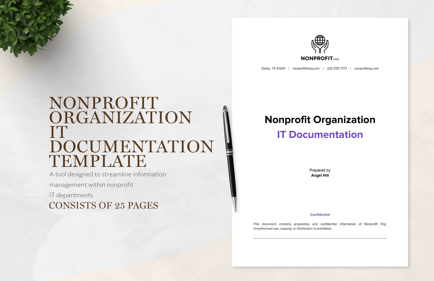 Nonprofit Organization IT Documentation Template in Word, Google Docs, PDF