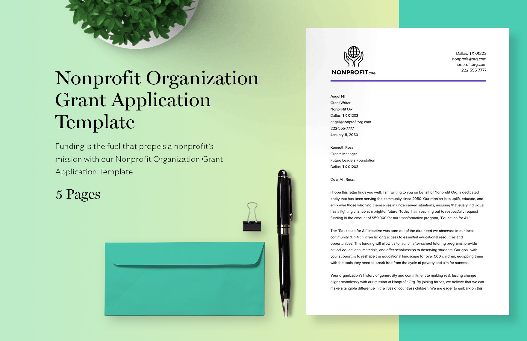 Nonprofit Organization Grant Application Template