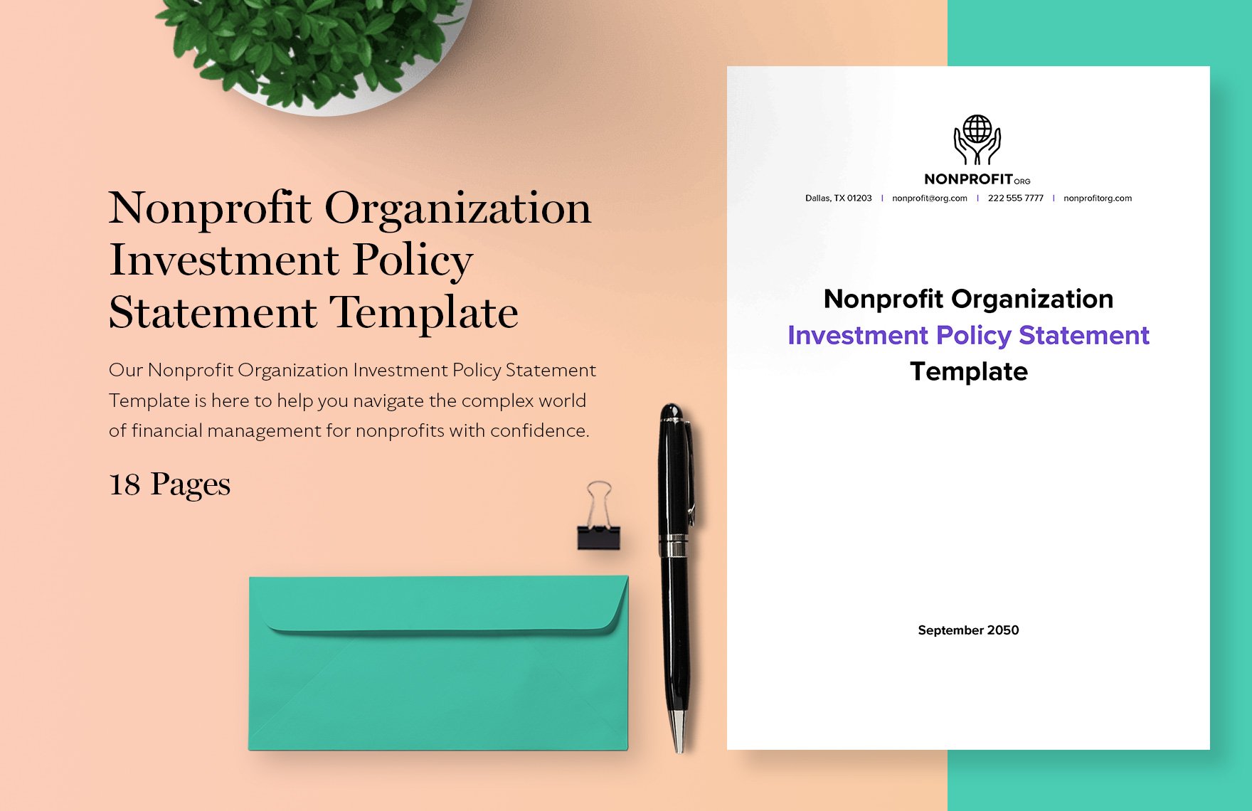 Nonprofit Organization Investment Policy Statement Template in Word, Google Docs, PDF