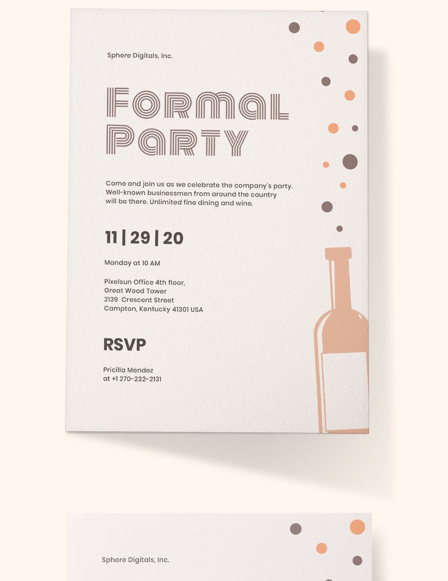 Formal Party Invitation 