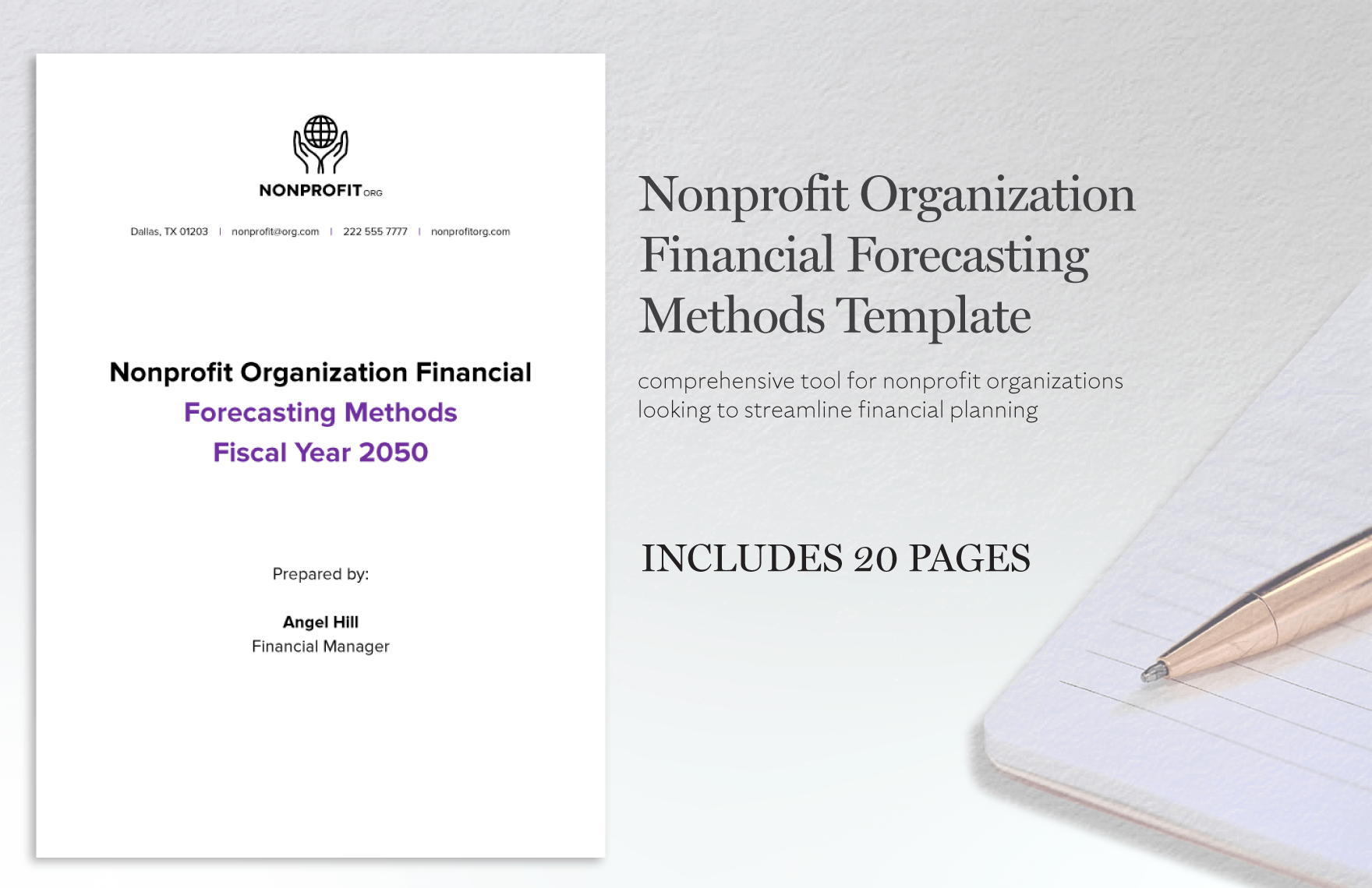 Nonprofit Organization Financial Forecasting Methods Template in Word, Google Docs, PDF