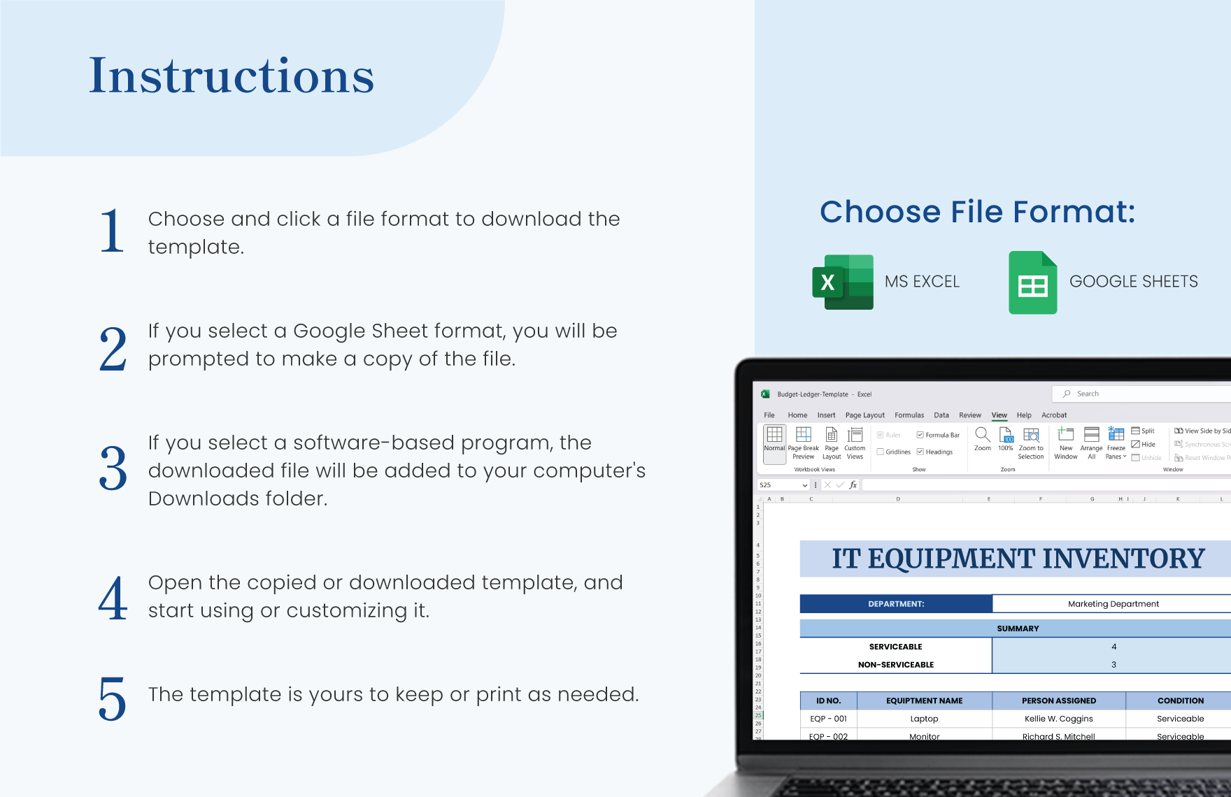 IT Equipment Inventory Template