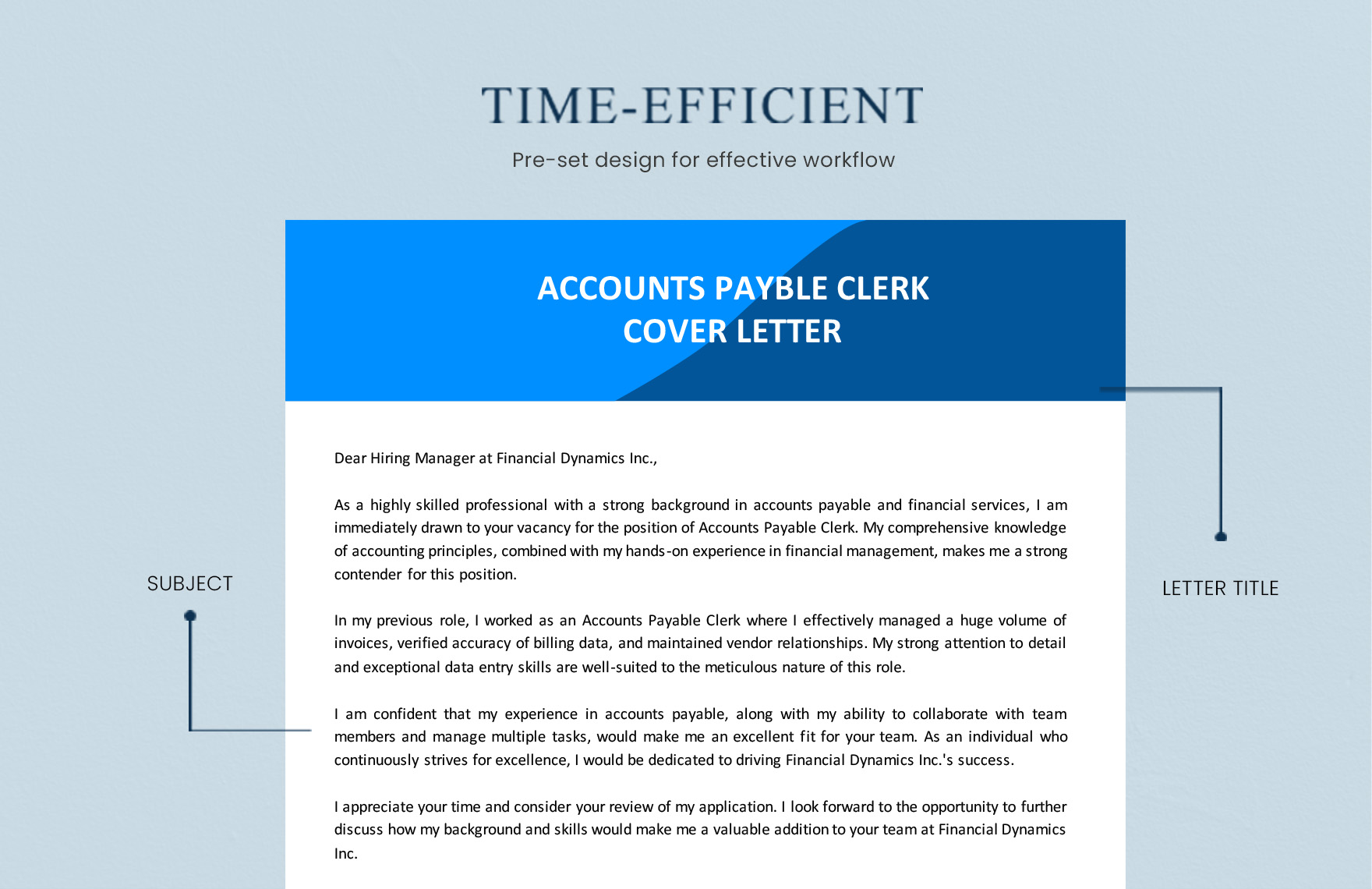 Accounts Payable Clerk Cover Letter