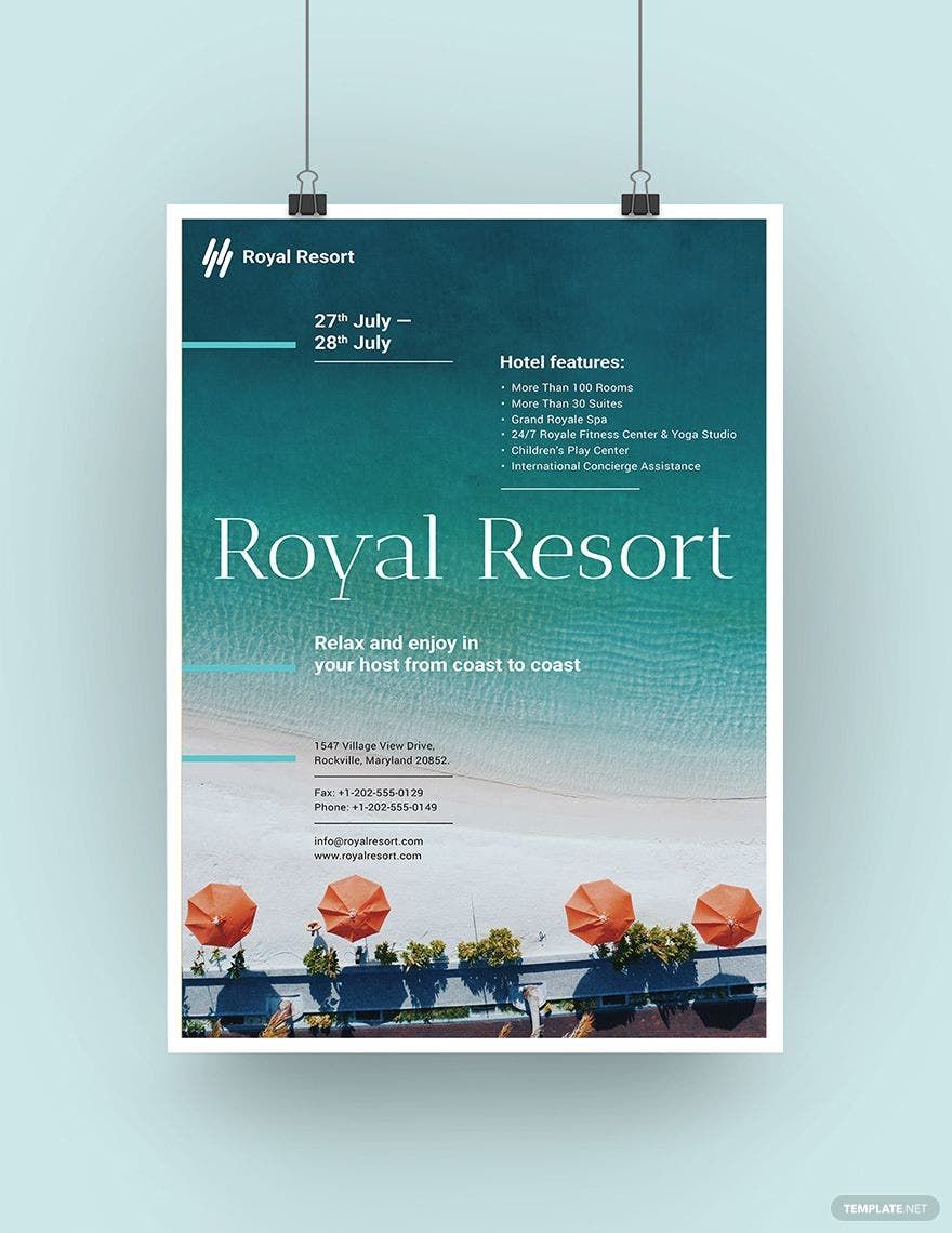 Royal Resort Poster Template