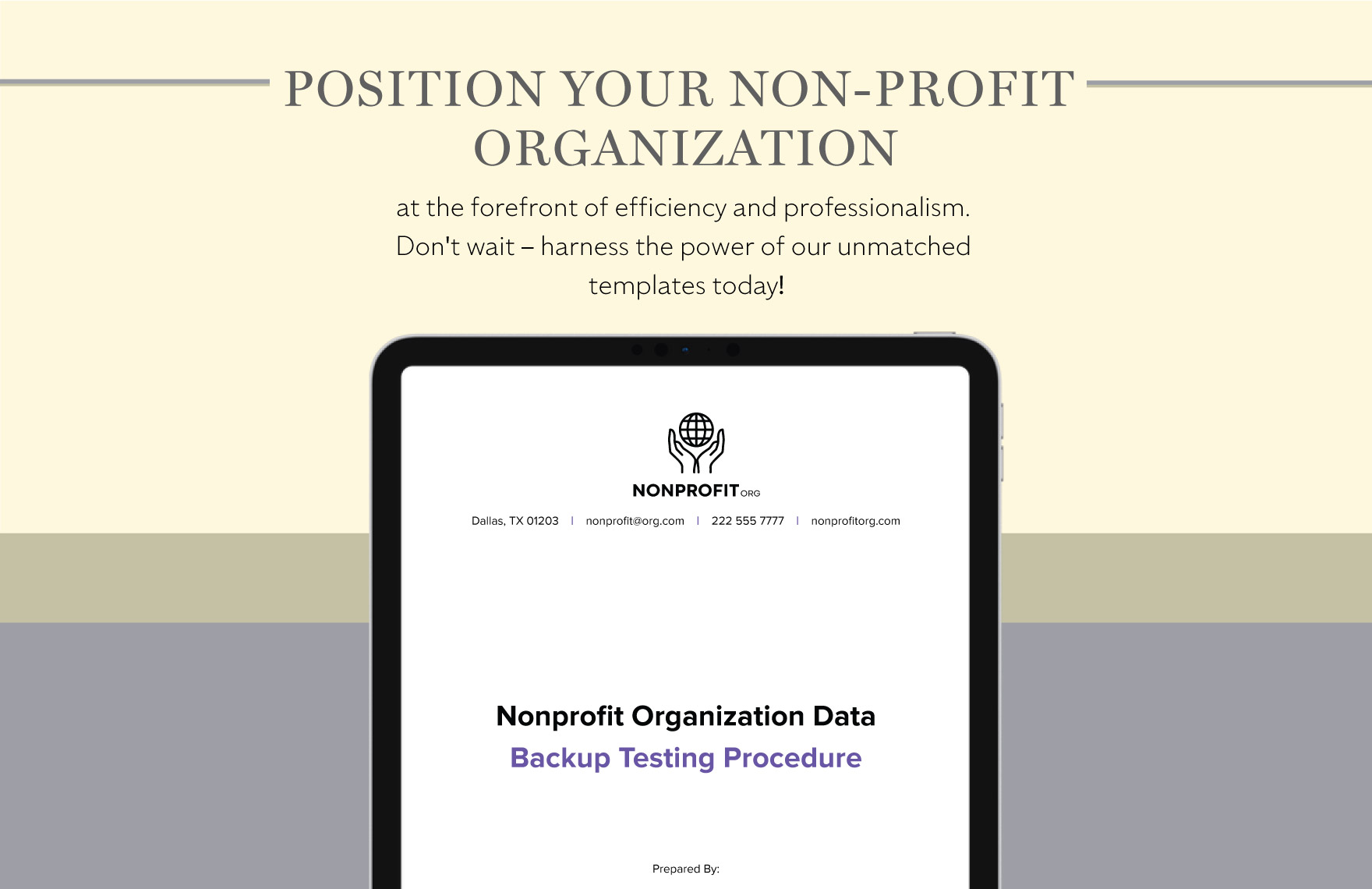 Nonprofit Organization Data Backup Testing Procedure Template