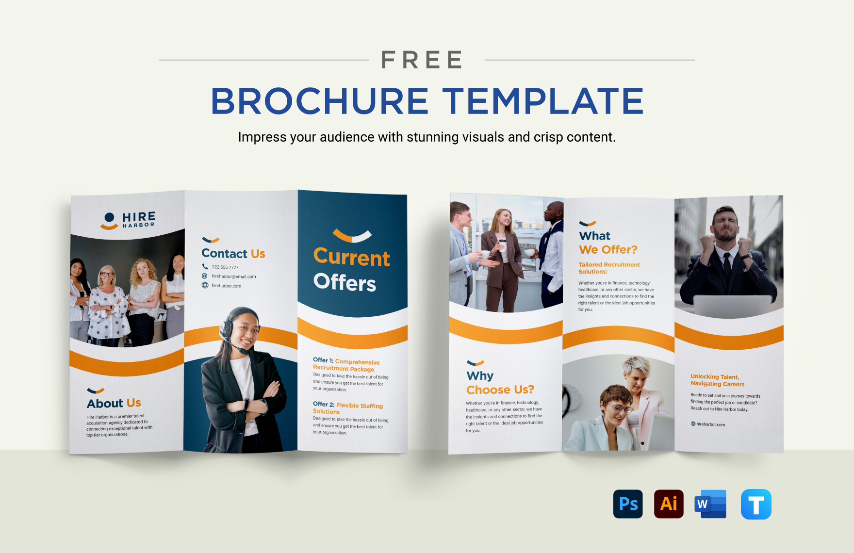 Free Brochure Template Download In Word Illustrator PSD Template Free Brochure Template Download In Word Illustrator PSD Template