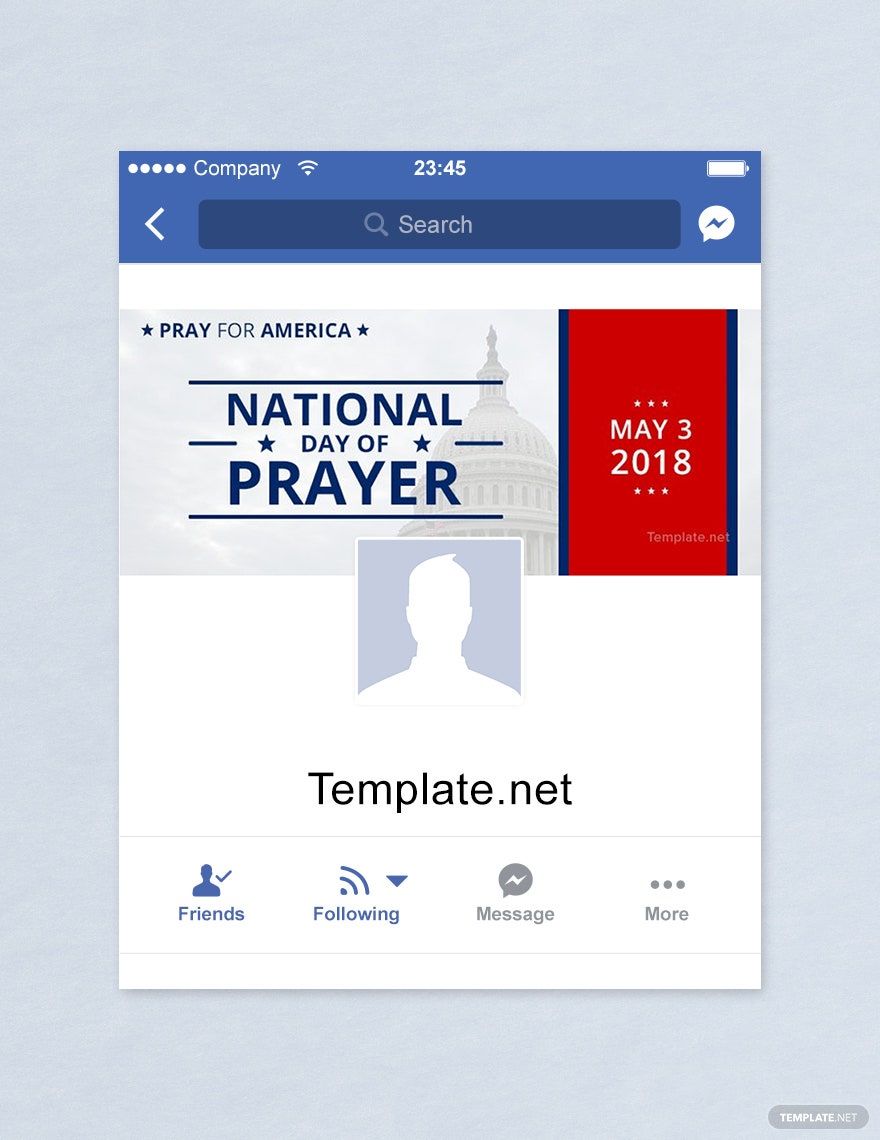 National Day of Prayer Facebook App Cover Template