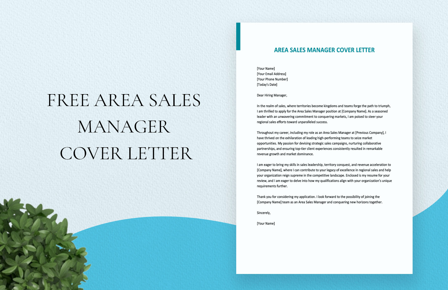 Area Sales Manager Cover Letter in Word, Google Docs