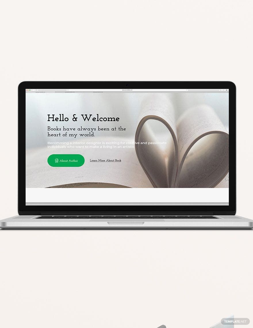Book Author Blog Header Template in Word, PSD, Apple Pages, Publisher, HTML5