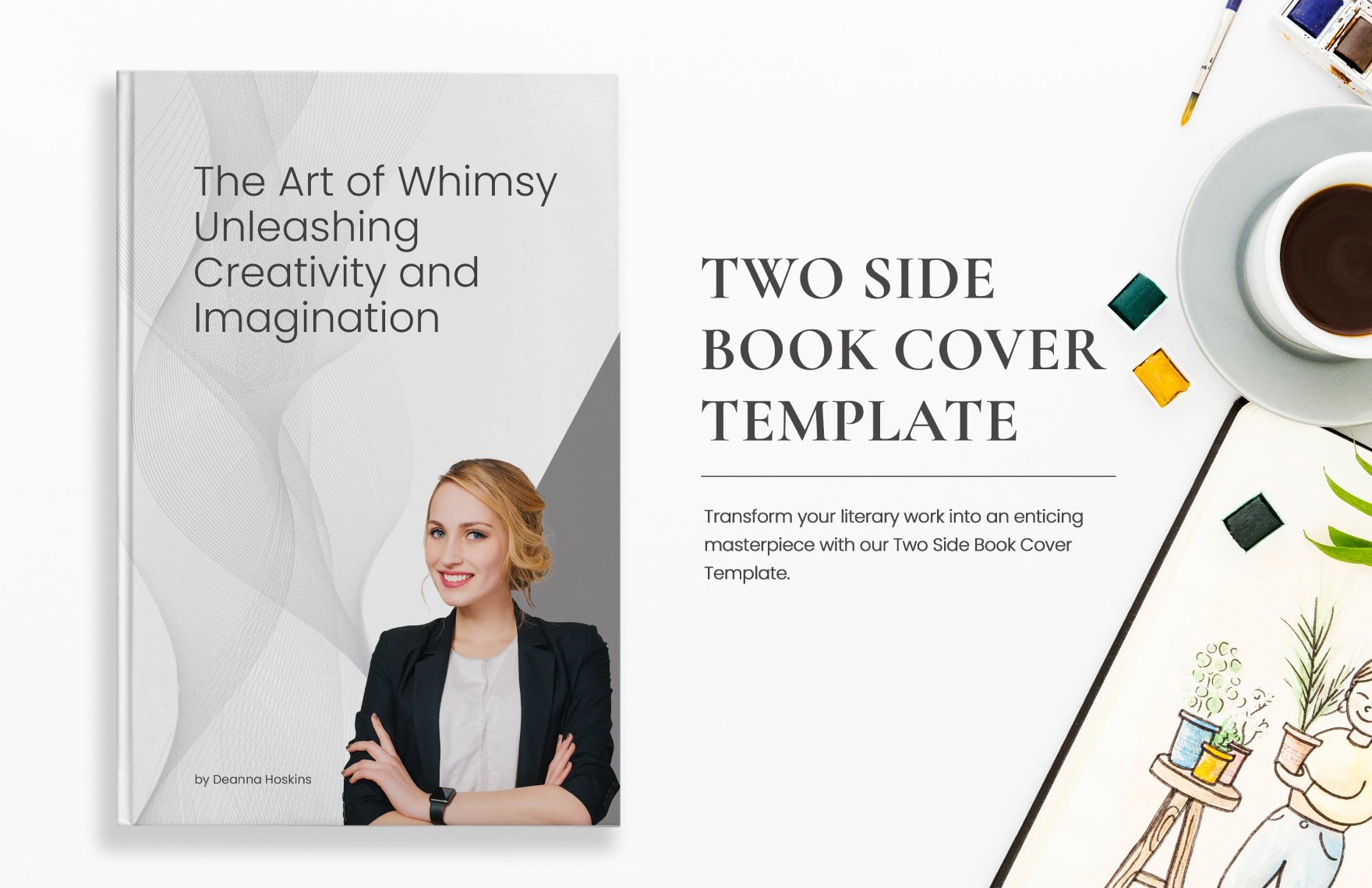 two-side-book-cover-template