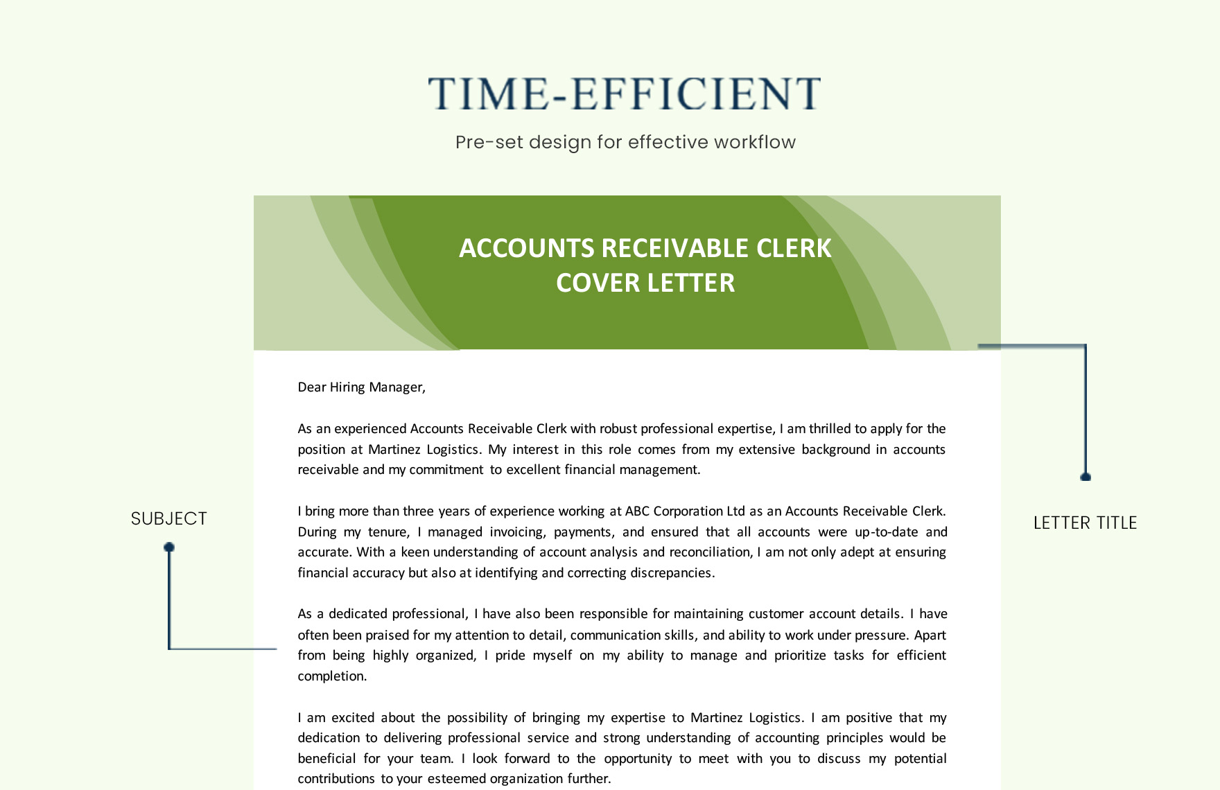 Accounts Receivable Clerk Cover Letter