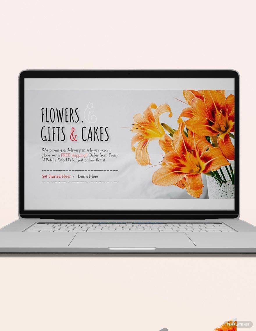 Florist Blog Header Template in Word, PSD, Apple Pages, Publisher, HTML5