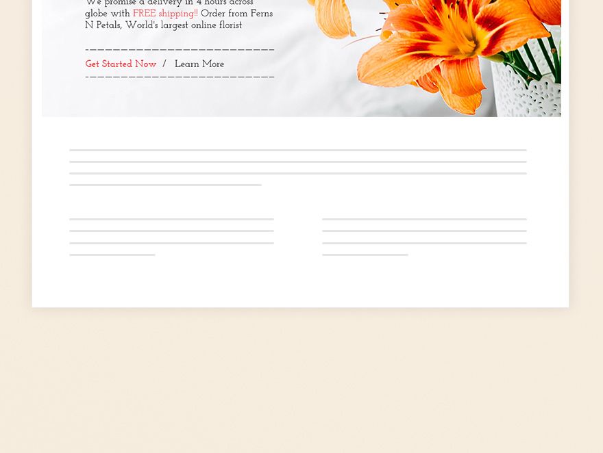 Florist Blog Header Template