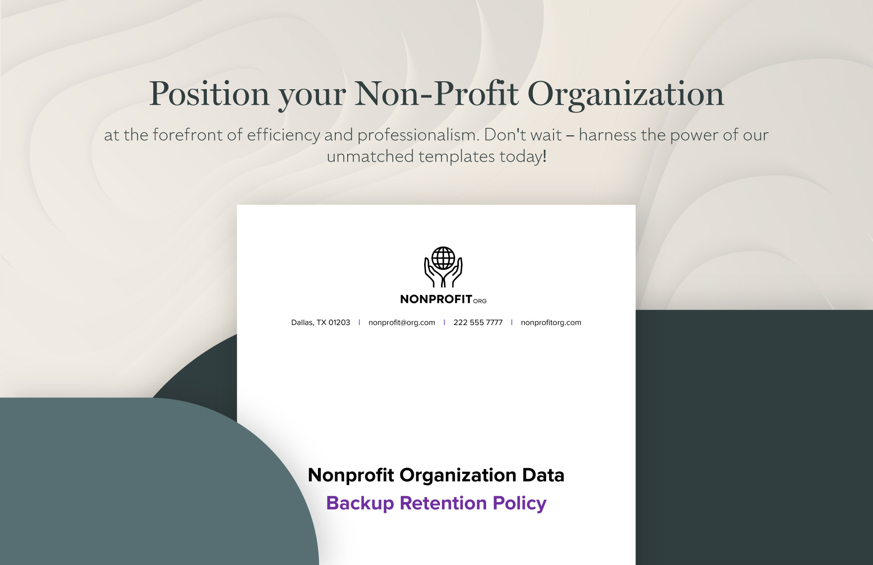 Nonprofit Organization Data Backup Retention Policy Template