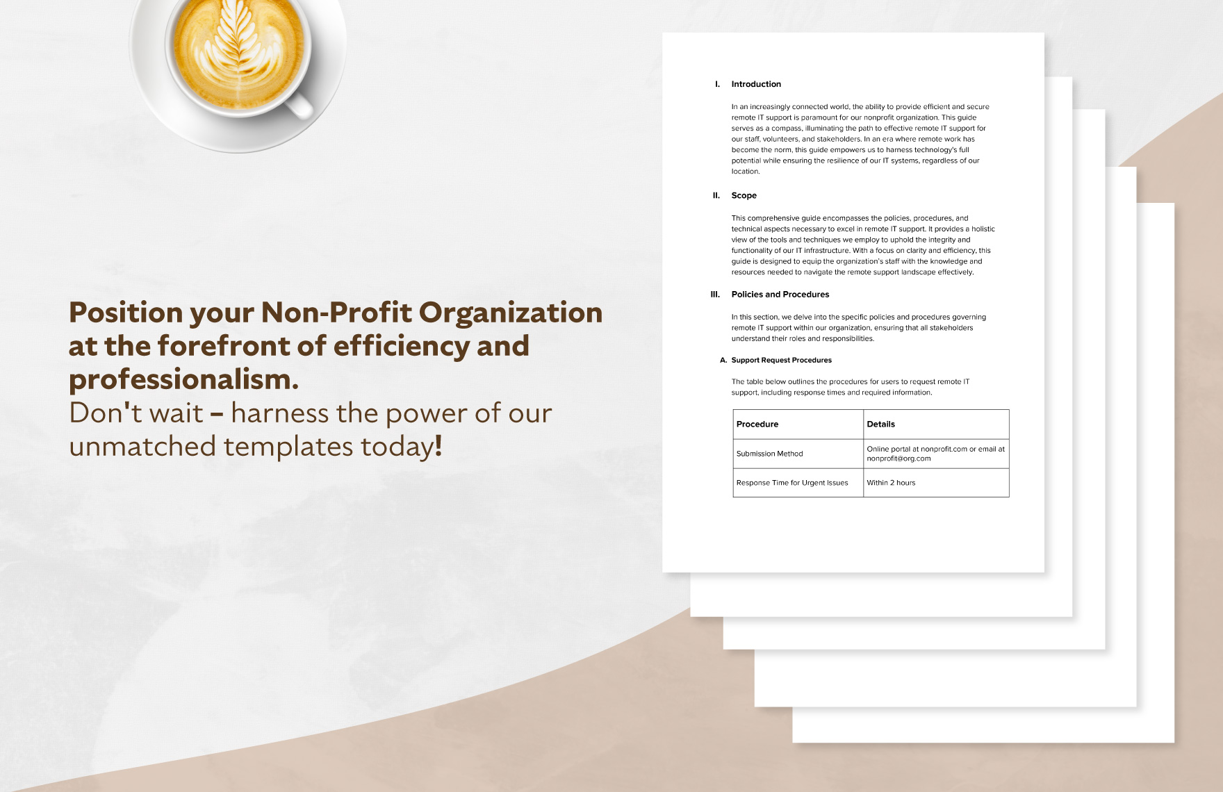 Nonprofit Organization IT Remote Support Guide Template