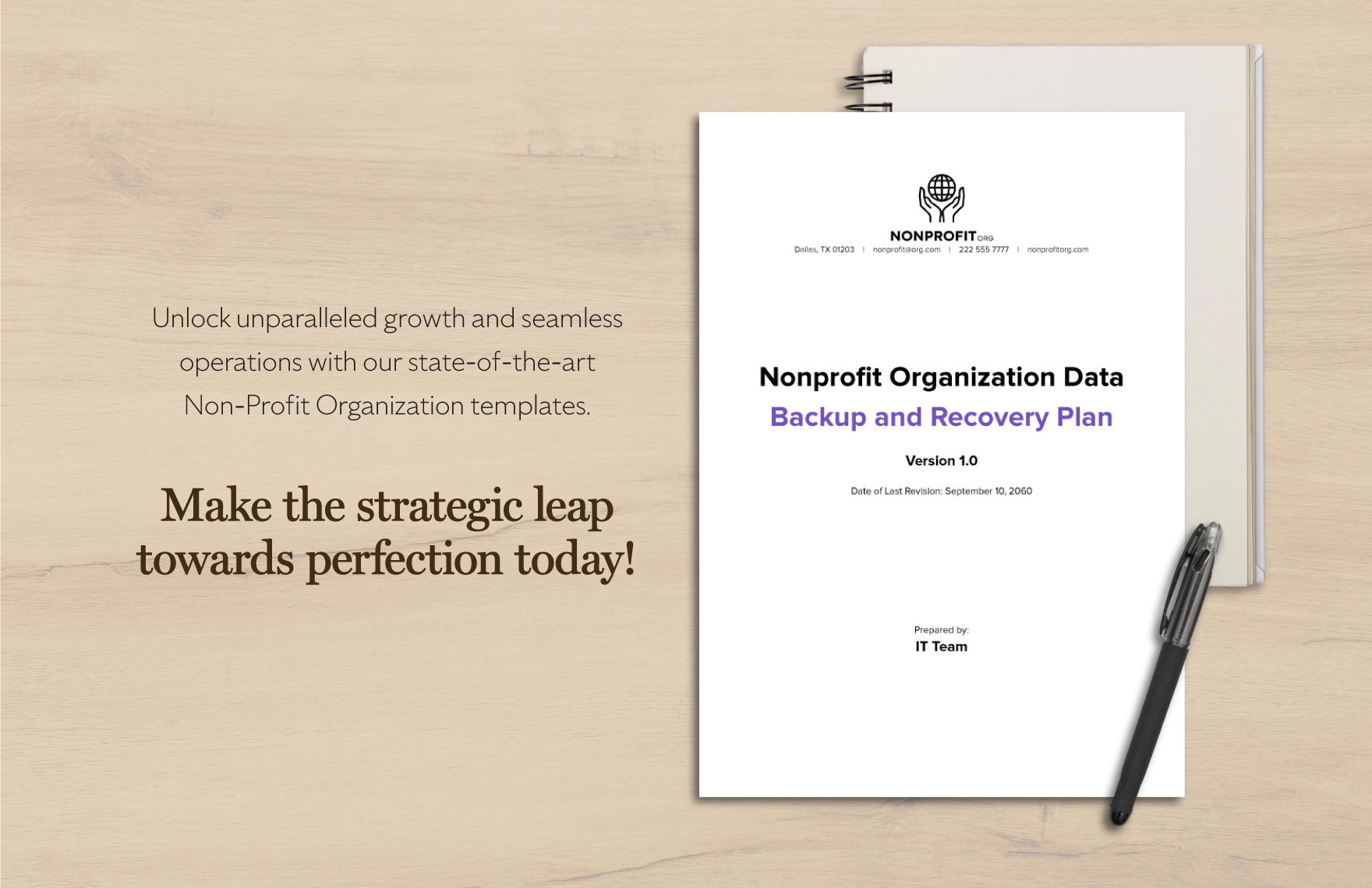 Nonprofit Organization Data Backup and Recovery Plan Template