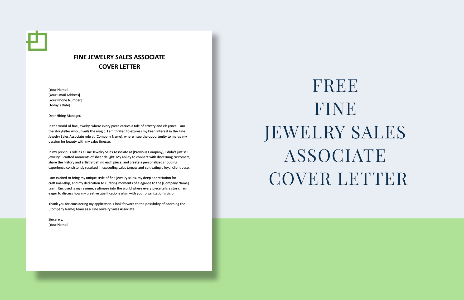 Fine Jewelry Sales Associate Cover Letter