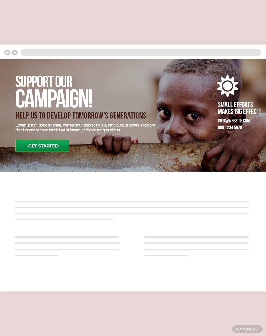 Non-Profit Blog Header Template in Word, PSD, Apple Pages, Publisher, HTML5
