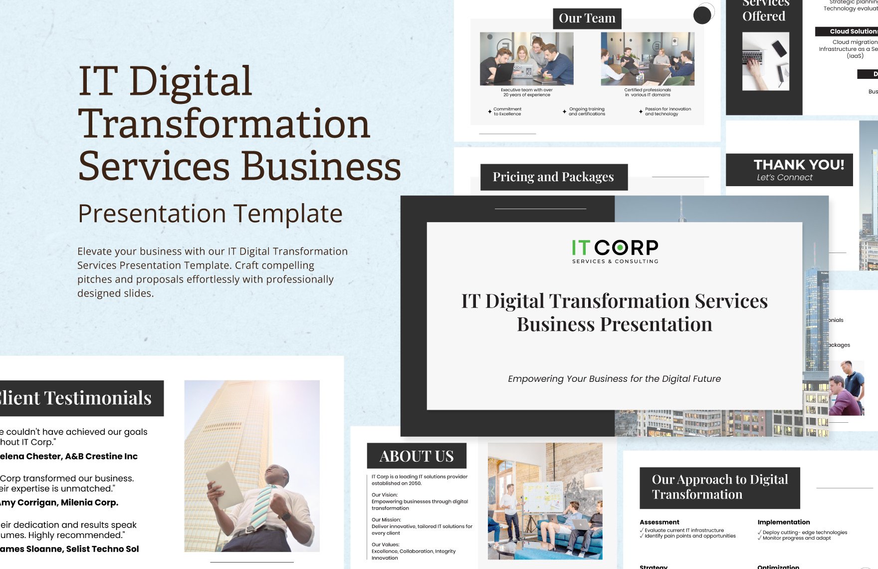 IT Digital Transformation Services Business Presentation Template