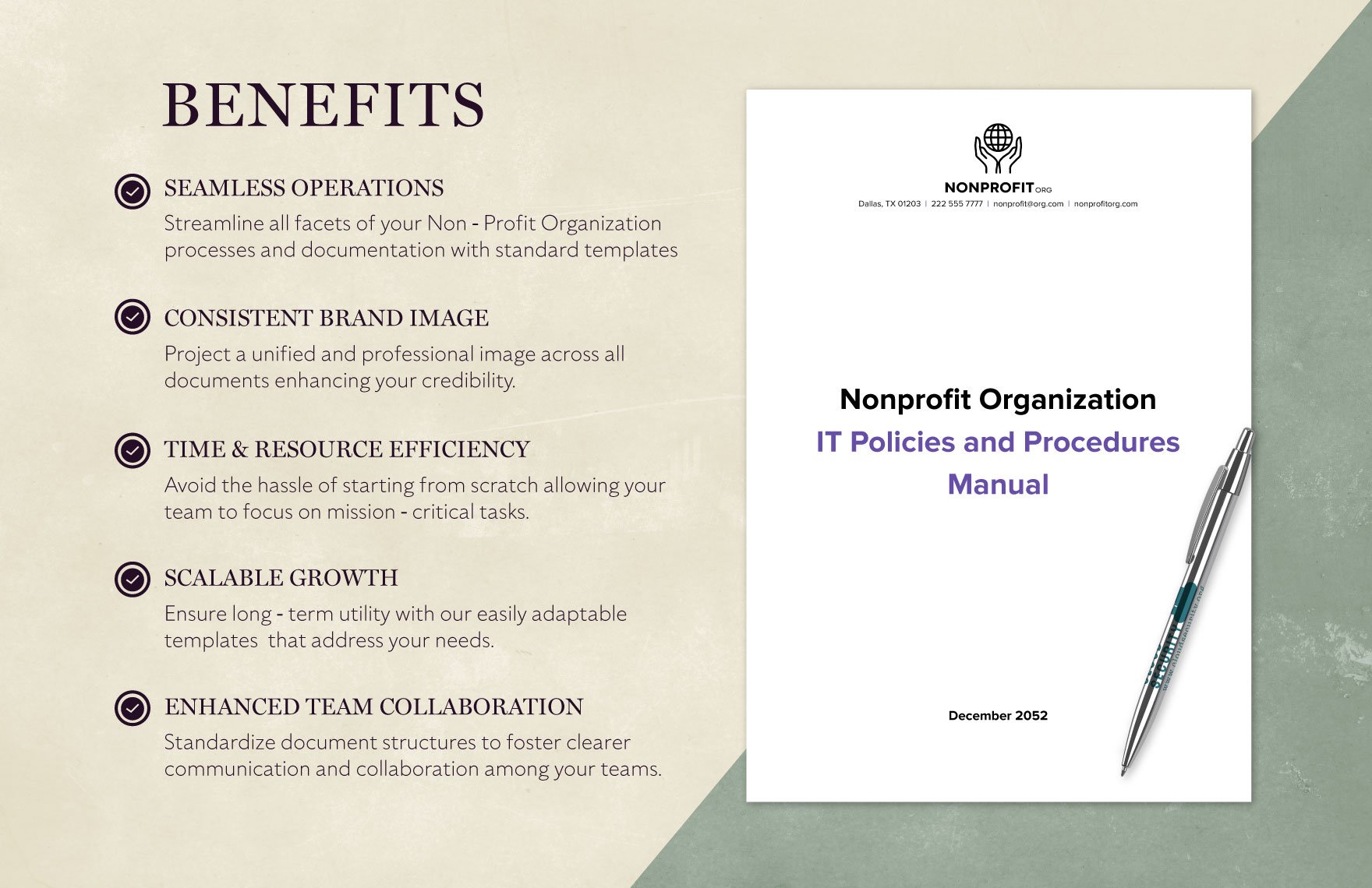 Nonprofit Organization IT Policies and Procedures Manual Template