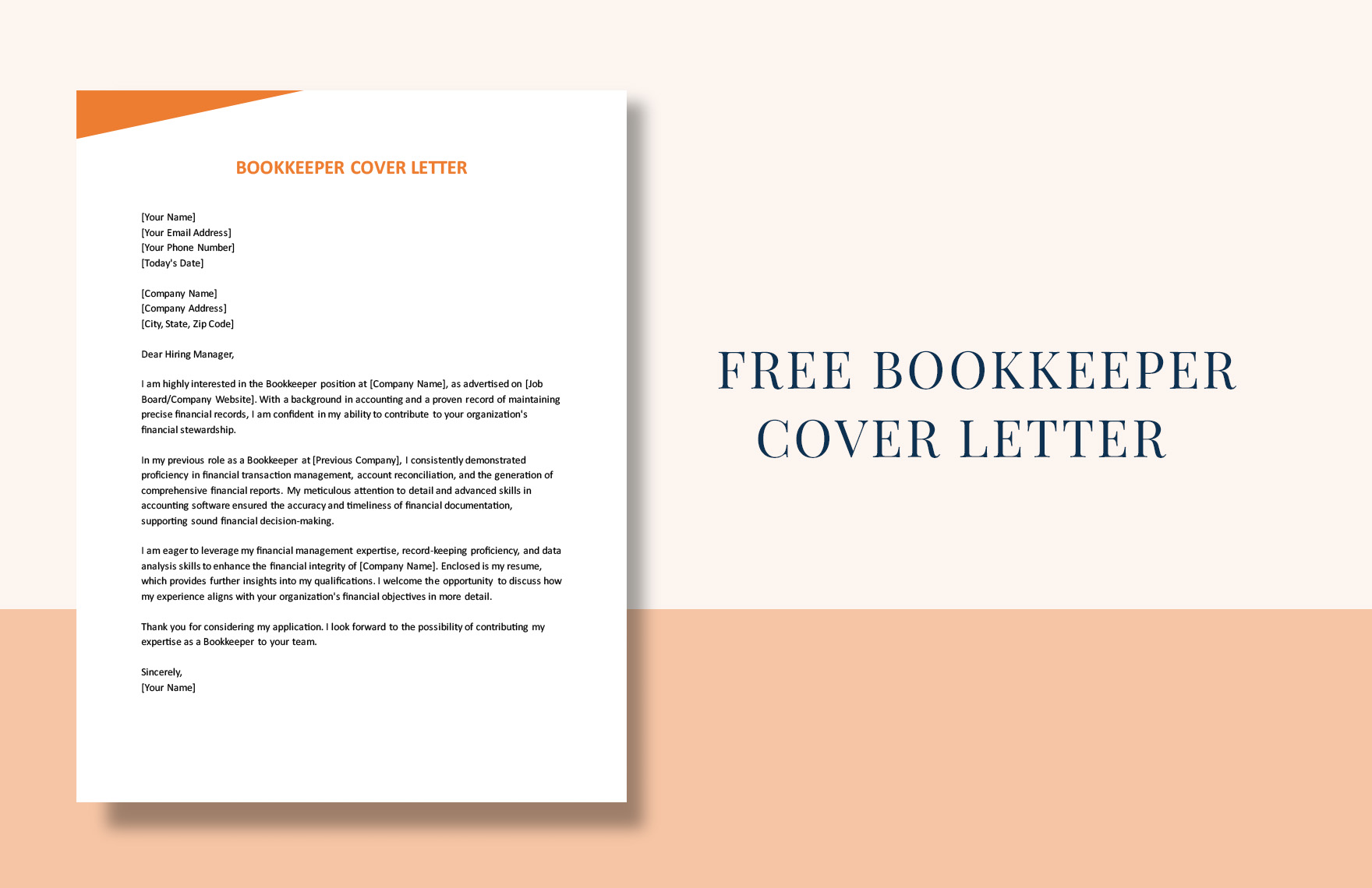 Bookkeeper Cover Letter