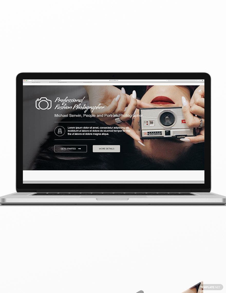 Photographer Blog Header Template in Word, PSD, Apple Pages, Publisher, HTML5