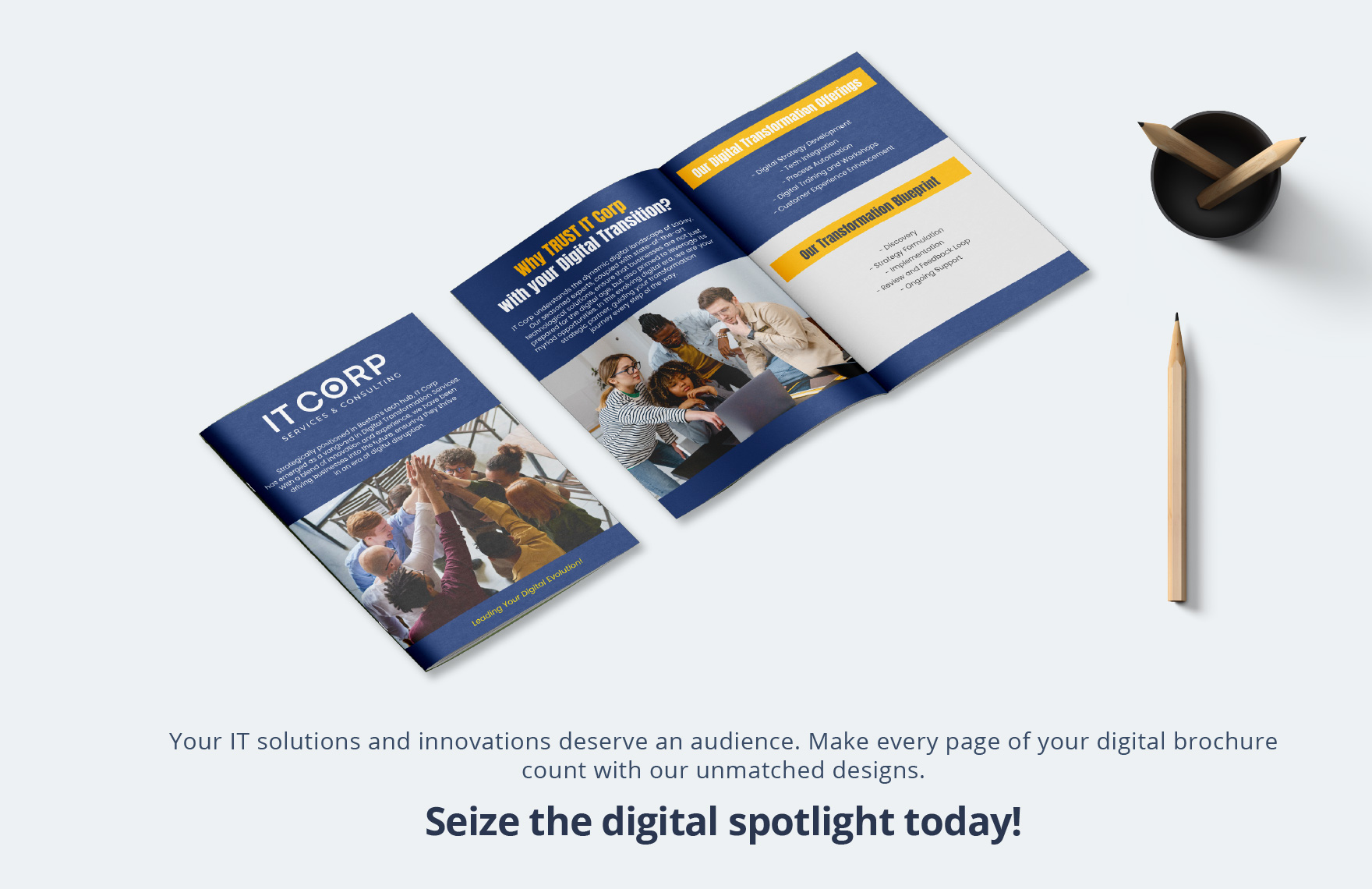 IT Digital Transformation Services Company Profile Digital Brochure Template
