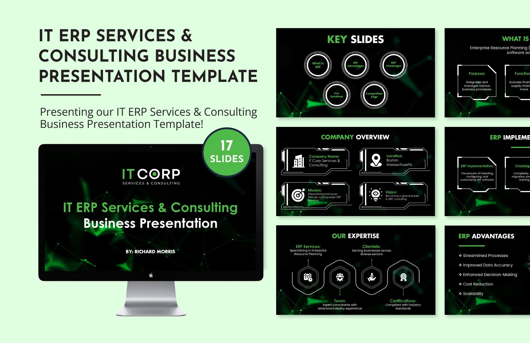 IT ERP Services & Consulting Business Presentation Template