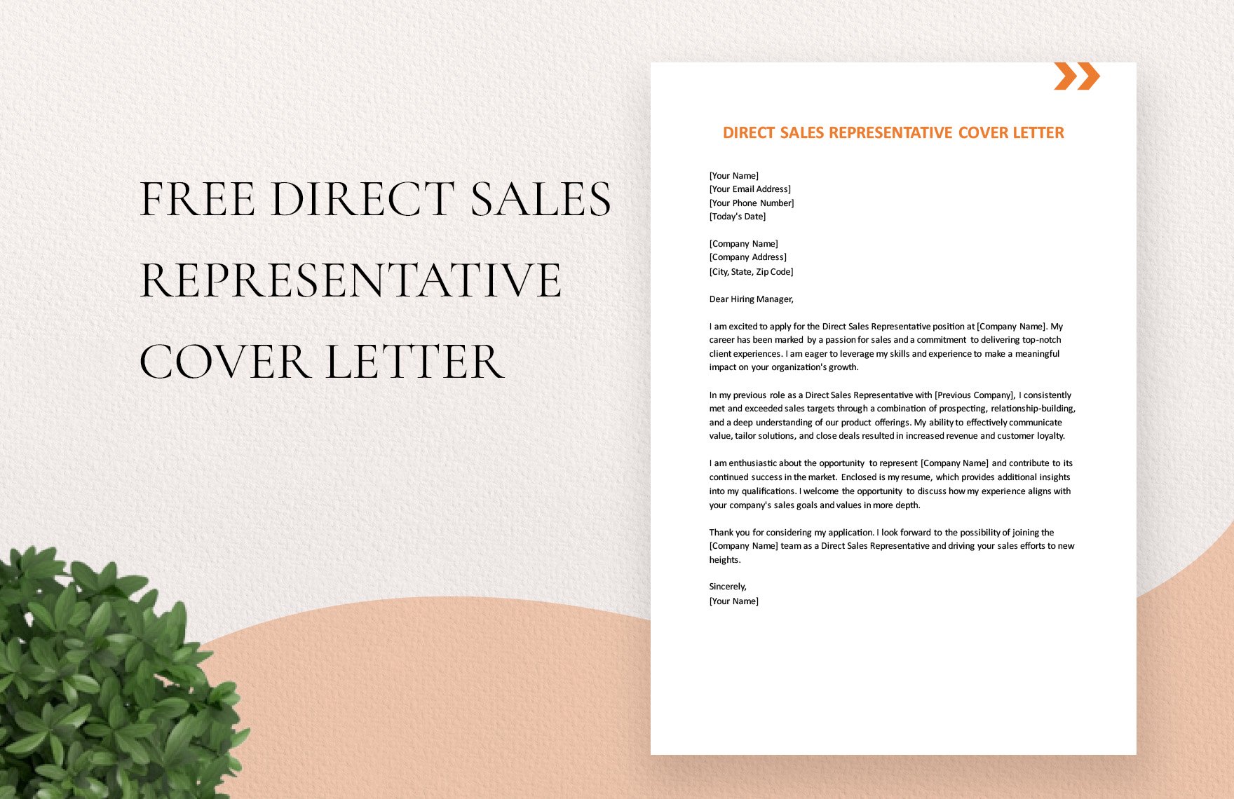 Direct Sales Representative Cover Letter