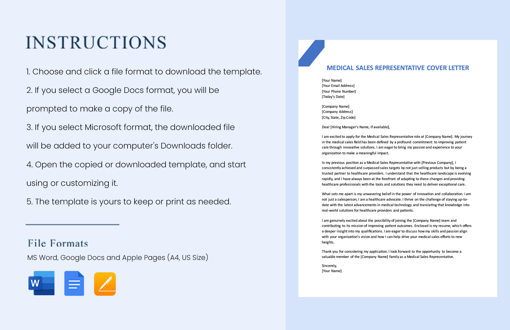 Medical Sales Representative Cover Letter